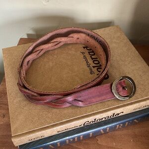 Levi's Brown Leather Woven Belt Size XL